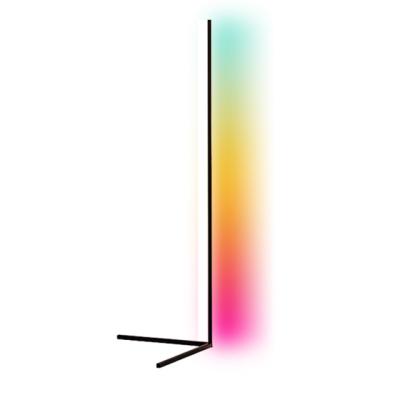 China Central Institute of Statistics Nordic Modern Style LED Light RGB Tripod Corner Triangle Triangle Decorative Remote Control Floor Lamp for sale