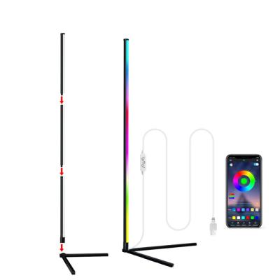 China INS Nordic modern style LED decorative RGB light tripod remote control corner can be spliced ​​floor lamp for sale