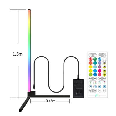 China Nordic Modern Statistical Style LED Light RGB Tripod Corner Bracket Tripod Decorative Remote Control Floor Lamp for sale