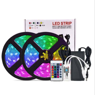 China Main controller of bluetooths 5050SMD RGB 30leds/m 10m 12V 24 stickables LED light strips IR 24 easy installation with RGB light for sale