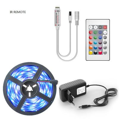 China LANDSCAPE 15m bluetooths 5050SMD RGB 30leds/m stickables 12V 24 LED light strips IR main controller with RGB light for sale