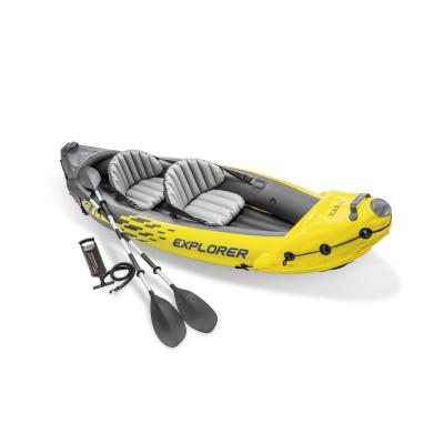 China Inflatable Fishing Kayak 2 Person Inflatable Kayak Double Layer PVC Drop Stitch PVC Drop Stitch Kayak for sale