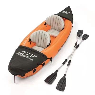 China Surfing cheapkayaks manufacture inflatable plastic fishing kayak 2/3 person folding 2 seater kayak/canoe 2020 for sale