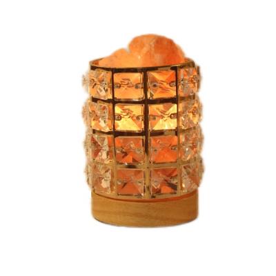 China UK Home Hotel Decoration Dimmer Crystal Bucket Salt Lamp Himalayan Switch from USA with Pink Natura Rock Salt Chunks for sale