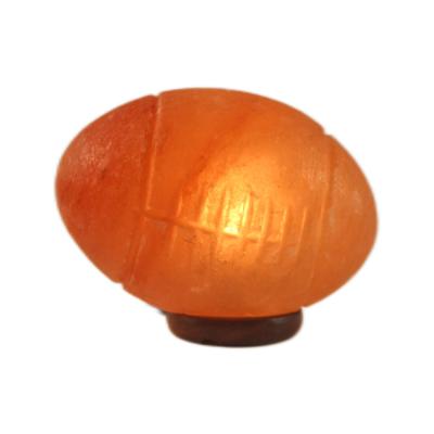 China Hot Selling USA UK 2023 Item Rock Rose Good Quality Himalayan Rugby Shaped Salt Lamp Night Light Crafted for sale