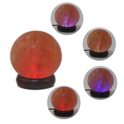 China Free Sample USB Factory Price USB Salt Lamp Universal Himalayan Ball Shape LED Light Changing Salt Lamp USB for sale