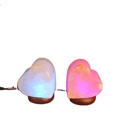 China UK USA Gift Heart Shape Colorful Night Light 2023 USB Himalayan Salt Lamp Hot-selling Multiple Shapes for sale