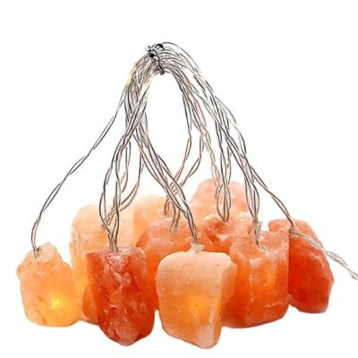 China Universal Himalayan Portable Crystal Salt Lamp Rock Rose Lamp String Natural Air Salt Air Home Party Decoration for sale