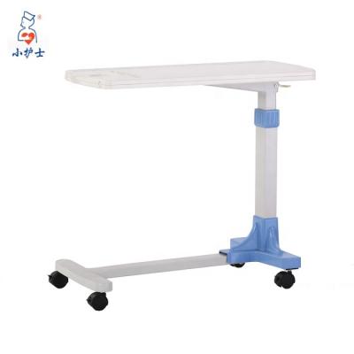 China Movable F-33 plastic over bed table, overbed table-PEtop with adjustable height for sale