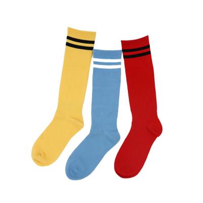 China Exceptional Sweat-absorbent Striped Grip High Quality Football Knee Socks For Men's Cotton for sale