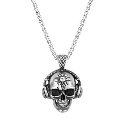 China New Hiphop EVAN2021 Stainless Steel Fashion Necklace Skull Pendant Men Hiphop Jewelry for sale