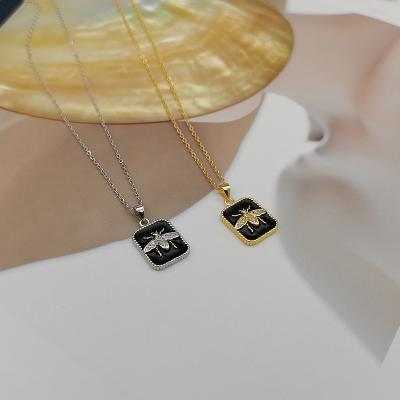 China EVAN 202 Amazon Cute Bee Pendant 925 Sterling Silver Necklace Personalized Elegant Women's Jewelry Gift for sale