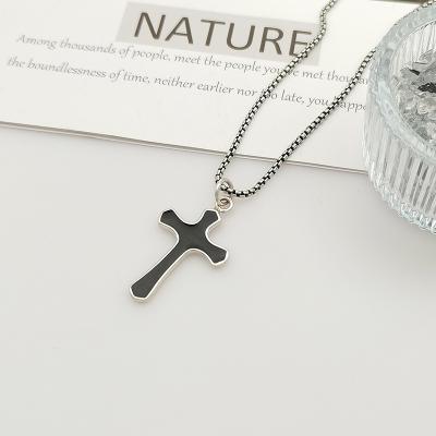 China Wholesale New Europe and America 310EVAN S925 pendant men's and women's fashion trend Thai silver cross pendant necklace retro for sale