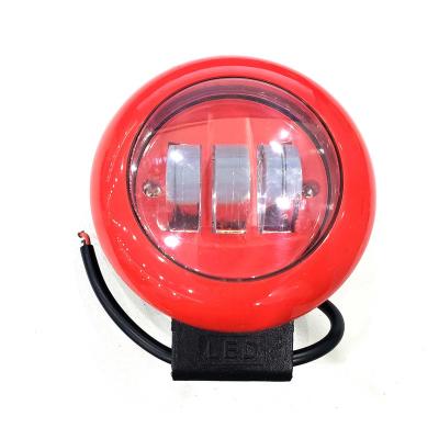 China 30w 6D aluminum lens 5 inch led work light round red shell for cowboy off road truck led driving light for sale