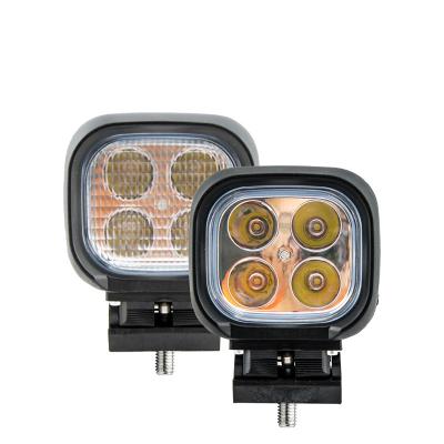 China Aluminum Car Accessories High Quality 4leds Square Led Work Light 12V/24V 40W Drive Light for sale