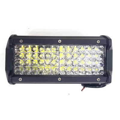 China Aluminum Led Spotlight 4x4 Quad Rows 7Inch 144W LED Work Light Bar For Offroad SUV Driving Fog Light for sale