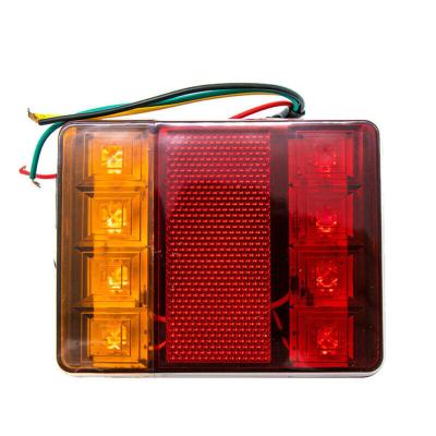 China Durable Waterproof 12V Trailer Truck Car LED Rear Tail Light Lamp Brake Warning Light With Stop Amber Dual Color for sale