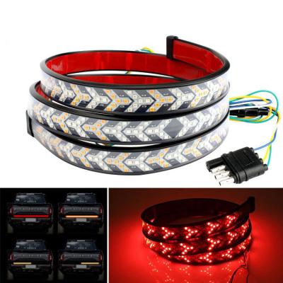 China Fishbone Trail Turn Signal Door Led Light Bar Truck Trailer Ip67 Brake Reverse Pickup Strip Turn Signal Light Truck Led Tail Lights 5rows for sale