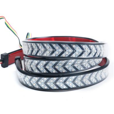 China Colorful Flexible Car Warning Light Truck Tail Light DRL Led Lights 1.2m Arrow Daytime Running Warning Strip Light 1.5m for sale