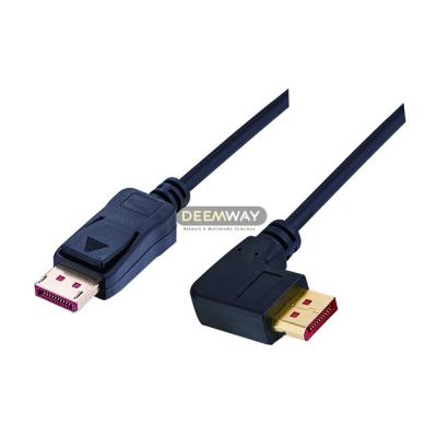 China 8K Displayport Rectangular Cable 1.4 Male To Male Gold / Nickel DP To DP Cable 8K for sale