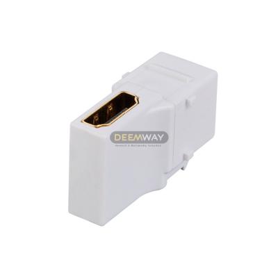 China ABS 90 Degree HDTV Adapter Female / Female Coupler Keystone Jack To Mount Wall Plate for sale