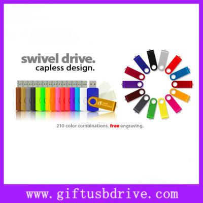 China Colorful High Quality Economy Custom USB 2.0 Swivel Flash Drive with your own logo for sale