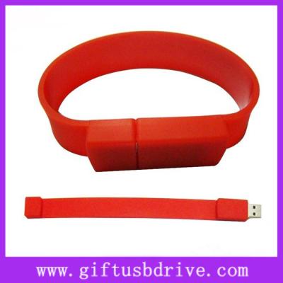 China OEM hot sell bracelet usb flash drive, silicone usb bracelet with your logo printing for sale