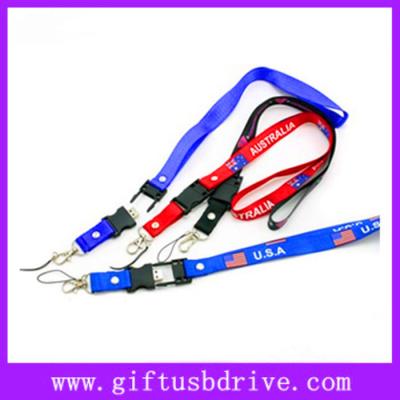 China Very hot selling OEM lanyard shaped usb memory usb drive with 1G/2G/4G/8G/16G/32G for sale