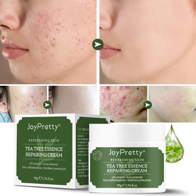 China Natural Skin Revitalizer Tea Tree Face Cream Repair Skin Anti Acne Cream Acne Treatment Face Worry Whitening Cream for sale