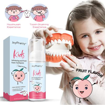 China Private Label Kids Toothpaste Natural Organic Teeth Whitening Whitening Foam Foam Cleaning Toothpaste For Kids for sale