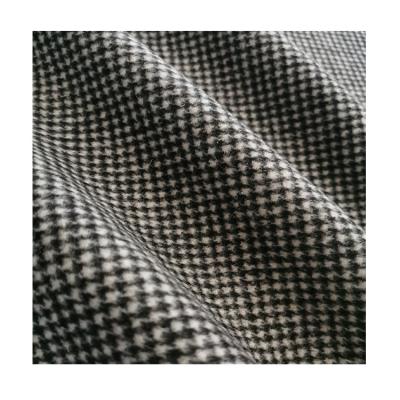 China Factory Direct 30%Wool 70%Polyester Houndstooth Double Pill Anti Brushed Face Fabric for sale