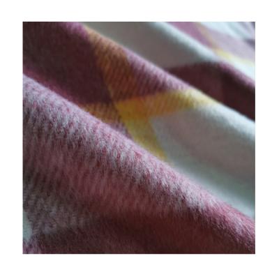 China Factory Direct Custom Fall And Winter Plaid 100%Polyester Tear-Resistant Fake Wool Fabric for sale