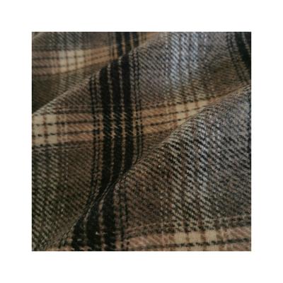 China Custom Wind Proof 30%Wool 70%Polyester Flannel Plaid Fall And Winter Fabric for sale