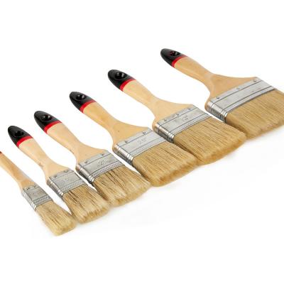 China Natural Paint Factory Price Bristle Paint Brush Professional Wooden Paint Brush for sale