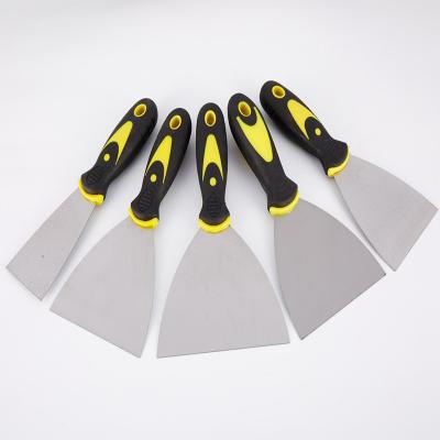 China Soft Handle Cheap Custom Simple Stainless Steel Scraper Convenient Putty Knife for sale