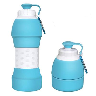 China Direct Selling Viable Silicone Factory Logo Customs Portable Drinking Bottles Collapse Water Bottle for sale