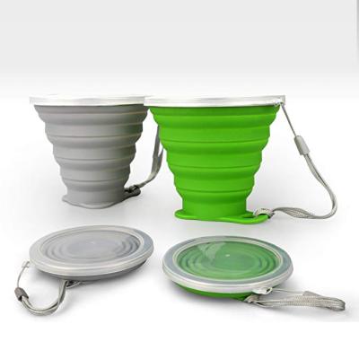 China Viable Chinese Supplier Improved Collapsible Travel Cup Outdoor Silicone Camping Water Cups for sale