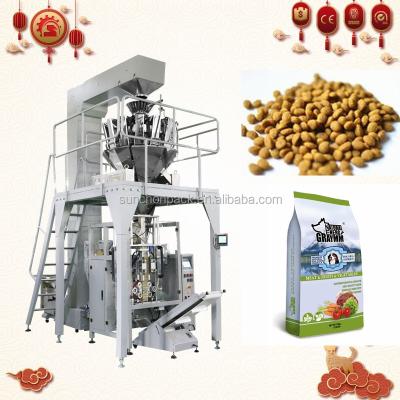 China CLOTHING Quad Seal Bag Cat Food/Dog Food/Pet Food Packing Machine With Multi Head Weigher for sale