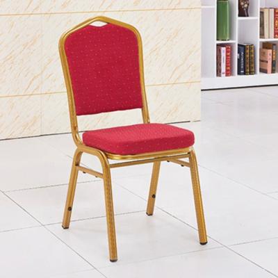 China Leather Dining King / Modern Wedding Chair Hotel Frabic Golden Chair Stackable for sale