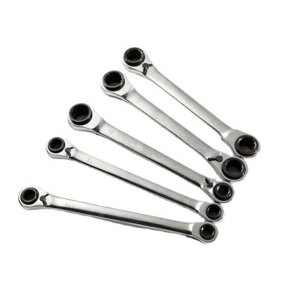 China Universal Reversible Handle Ratchet Wrench 40CR Combination Wrench Four-in-One Wrench for sale