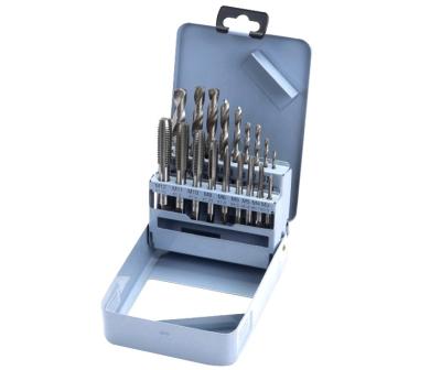 China Tapping Wire Thread Tools Metal Box Tap and Die Set Tap and Drill Set Twist Drill Bit for sale