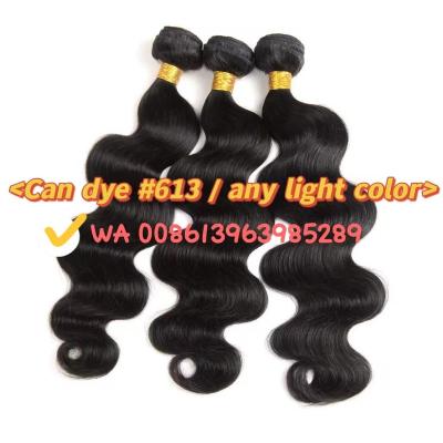 China Dye Any Light Color To Dye All Light Color Virgin Full End Hair Body Wave Bundles for sale