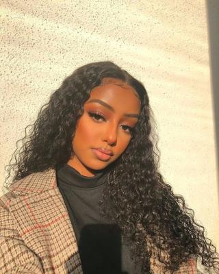 China Curly Deep Curly Lace Up Full Wig For Black Women for sale