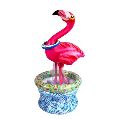 China Comfortable ; Convenient storage. Safe and Harmless Floating Flamingo Ring Toss Game Inflatable Water Sports Game for Party for sale