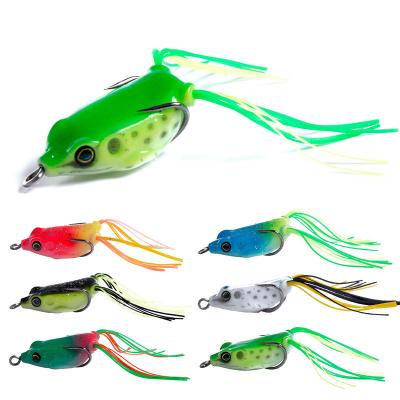 China Handmade Mini Fish Frog Fishing Lure 4cm Soft Hollow Body 4.8g Fishing Frog Lure for sale