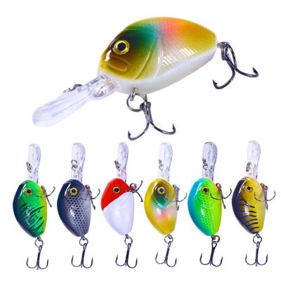 China Fishing Tools Artificial Hard Plastic Groundbait 6.5CM 7.5G 3D Realistic Eyes Wobblers Fishing Crankbait Lure for sale