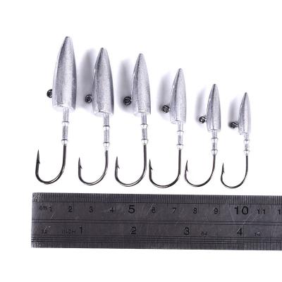 China High Quality Metal Lead Activity Fishing Hook Outdoor Wholesale Various Size Fishing Jig With Soft Bait for sale