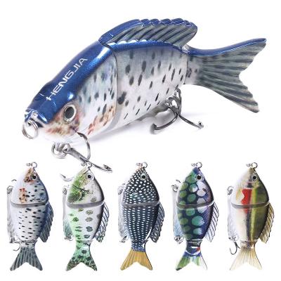 China Fishing Tools 9.5CM Multisection Hard 22.5G Groundbaits Fishing Wobbler Lure Realistic 3D Eyes Fishing Lure for sale