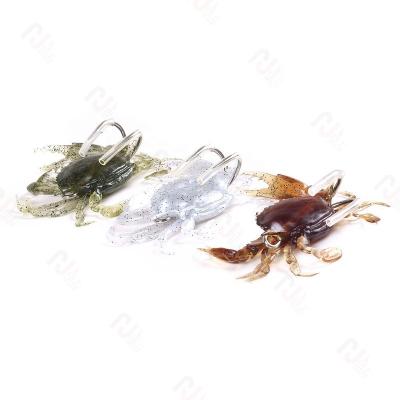 China New Vivid Fish Action Swimming Soft Crab Fishing For Lure Artificial Lifelike Bait Wobbler Lures 8cm for sale