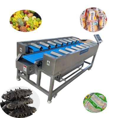 China Snack food factory automatic Multi-station belt food fruit durian seafood weight  scale  combination machine for sale